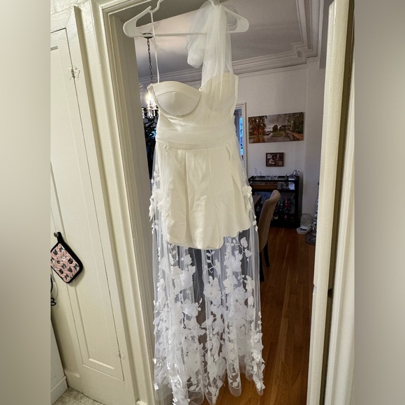 CONFÊTE MONEOE BRIDAL ROMPER WITH TRAIN - Picture 7 of 9